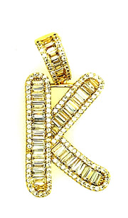 Brass Baguette Initials