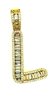 Brass Baguette Initials
