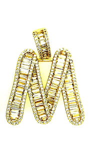 Brass Baguette Initials