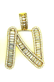 Brass Baguette Initials