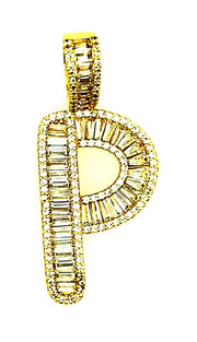 Brass Baguette Initials