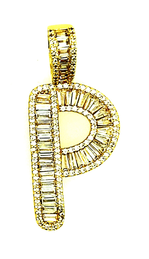 Brass Baguette Initials