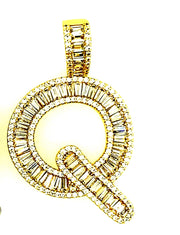 Brass Baguette Initials