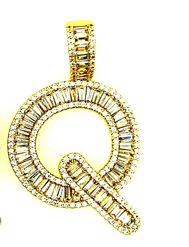 Brass Baguette Initials