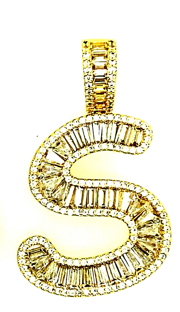 Brass Baguette Initials