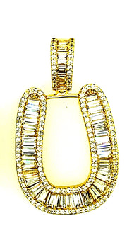 Brass Baguette Initials
