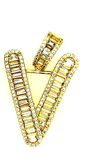 Brass Baguette Initials