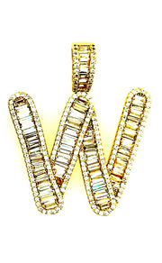 Brass Baguette Initials