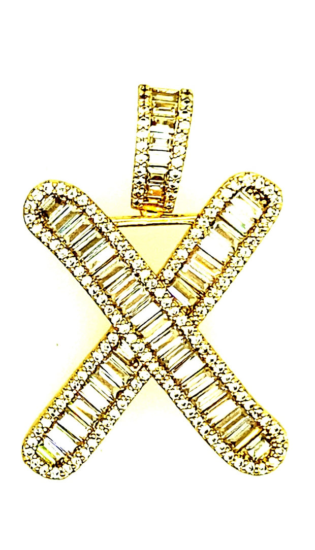 Brass Baguette Initials