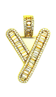 Brass Baguette Initials