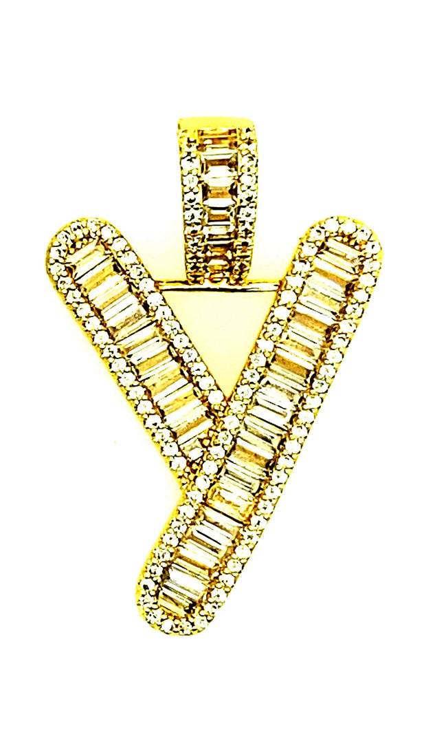 Brass Baguette Initials