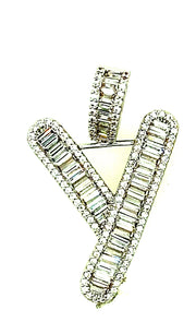Brass Baguette Initials