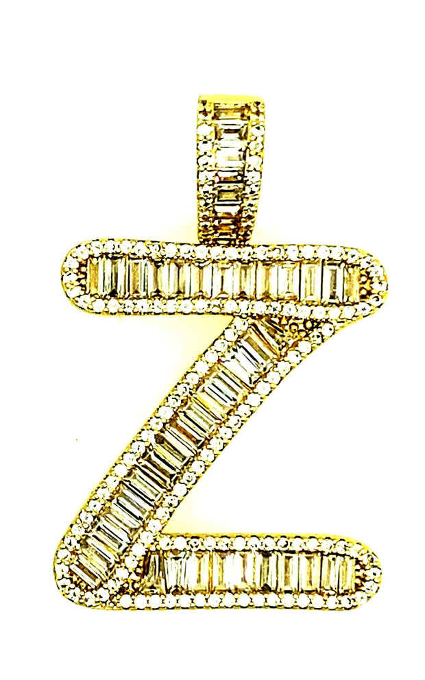 Brass Baguette Initials
