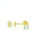 925 Sterling Silver Round Shaped Solitaire Stud Earring 7MM