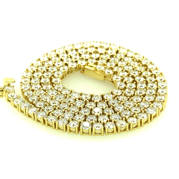925 Sterling Silver Square Tennis Chain 3MM
