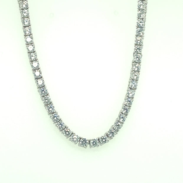 925 Sterling Silver Square Tennis Chain 3MM