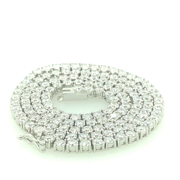 925 Sterling Silver Square Tennis Chain 3MM
