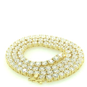 925 Sterling Silver Square Tennis Chain 4MM