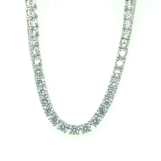 925 Sterling Silver Square Tennis Chain 4MM