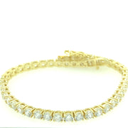925 Sterling Silver Square Tennis Bracelet 4MM