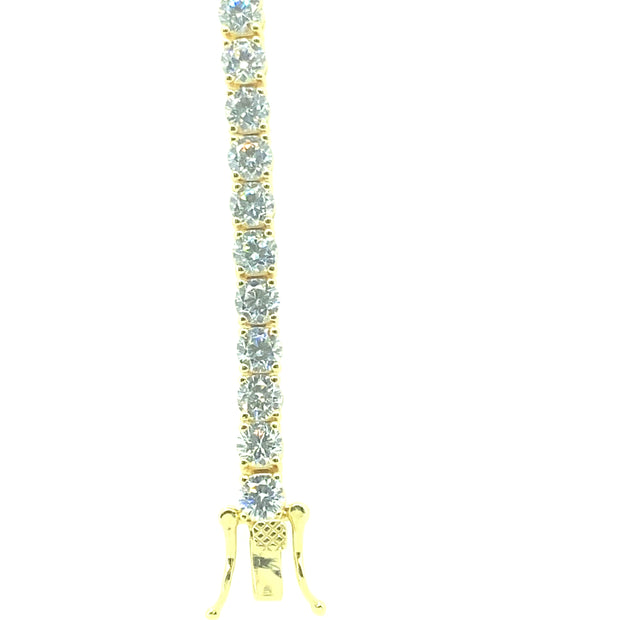 925 Sterling Silver Square Tennis Bracelet 4MM