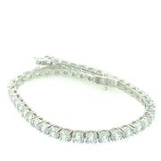 925 Sterling Silver Square Tennis Bracelet 4MM