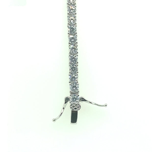 925 Sterling Silver Square Tennis Bracelet 3MM
