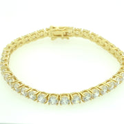 925 Sterling Silver Square Tennis Bracelet 3MM