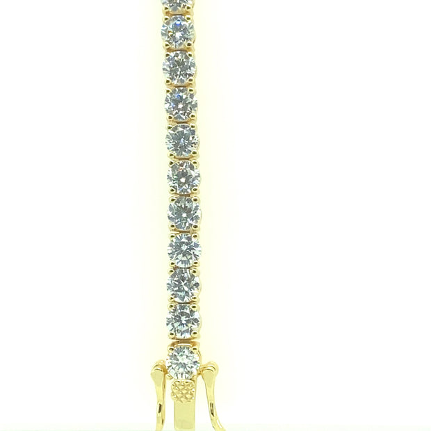 925 Sterling Silver Square Tennis Bracelet 3MM