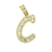 Brass Baguette Initials