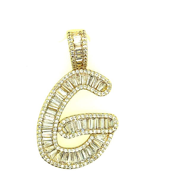 Brass Baguette Initials