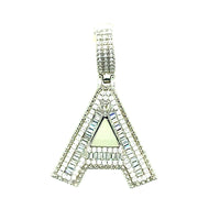 Silver Straight Baguette Initials