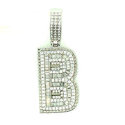Silver Straight Baguette Initials