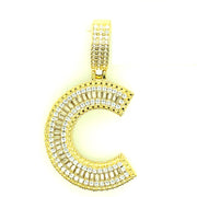 Silver Straight Baguette Initials