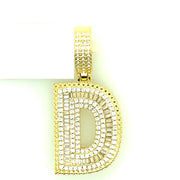Silver Straight Baguette Initials