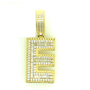 Silver Straight Baguette Initials