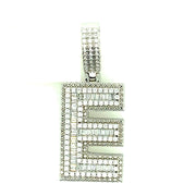 Silver Straight Baguette Initials