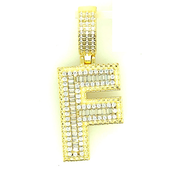 Silver Straight Baguette Initials
