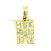 Silver Straight Baguette Initials