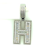 Silver Straight Baguette Initials