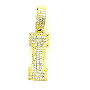 Silver Straight Baguette Initials