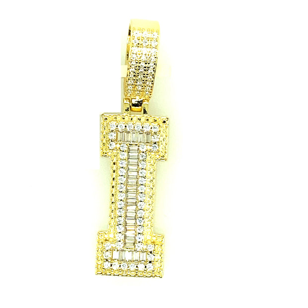 Silver Straight Baguette Initials