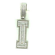 Silver Straight Baguette Initials