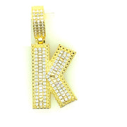 Silver Straight Baguette Initials