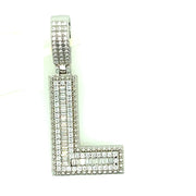 Silver Straight Baguette Initials