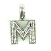 Silver Straight Baguette Initials