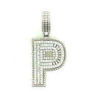 Silver Straight Baguette Initials