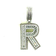 Silver Straight Baguette Initials