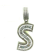 Silver Straight Baguette Initials