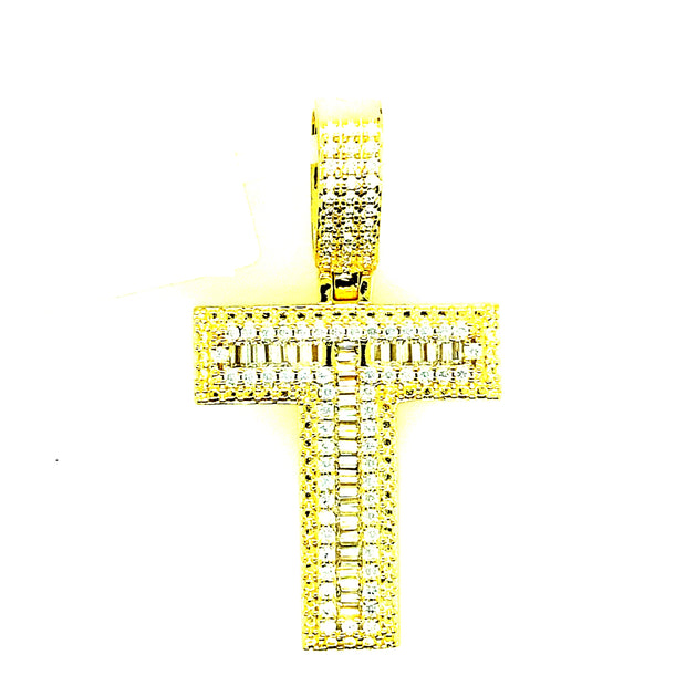Silver Straight Baguette Initials